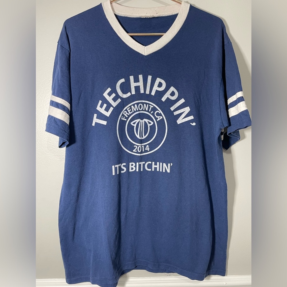 Augusta Sportwear Blue Teechippin’ It’s Bitchin’ Sport Golf Tee (Large)